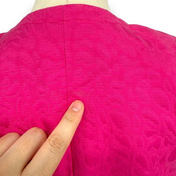 80s Carven Paris Jacquard Short Sleeve Jacket, Size 38, Made in France - Picture 5 of 7